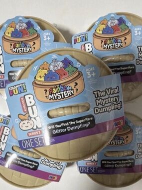 Lot of 3 squishy bun squishy dumpling mystery TikTok five below viral glitter